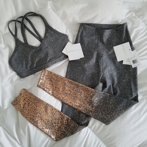 Beyond Yoga Alloy Ombre Legging + Bra Set